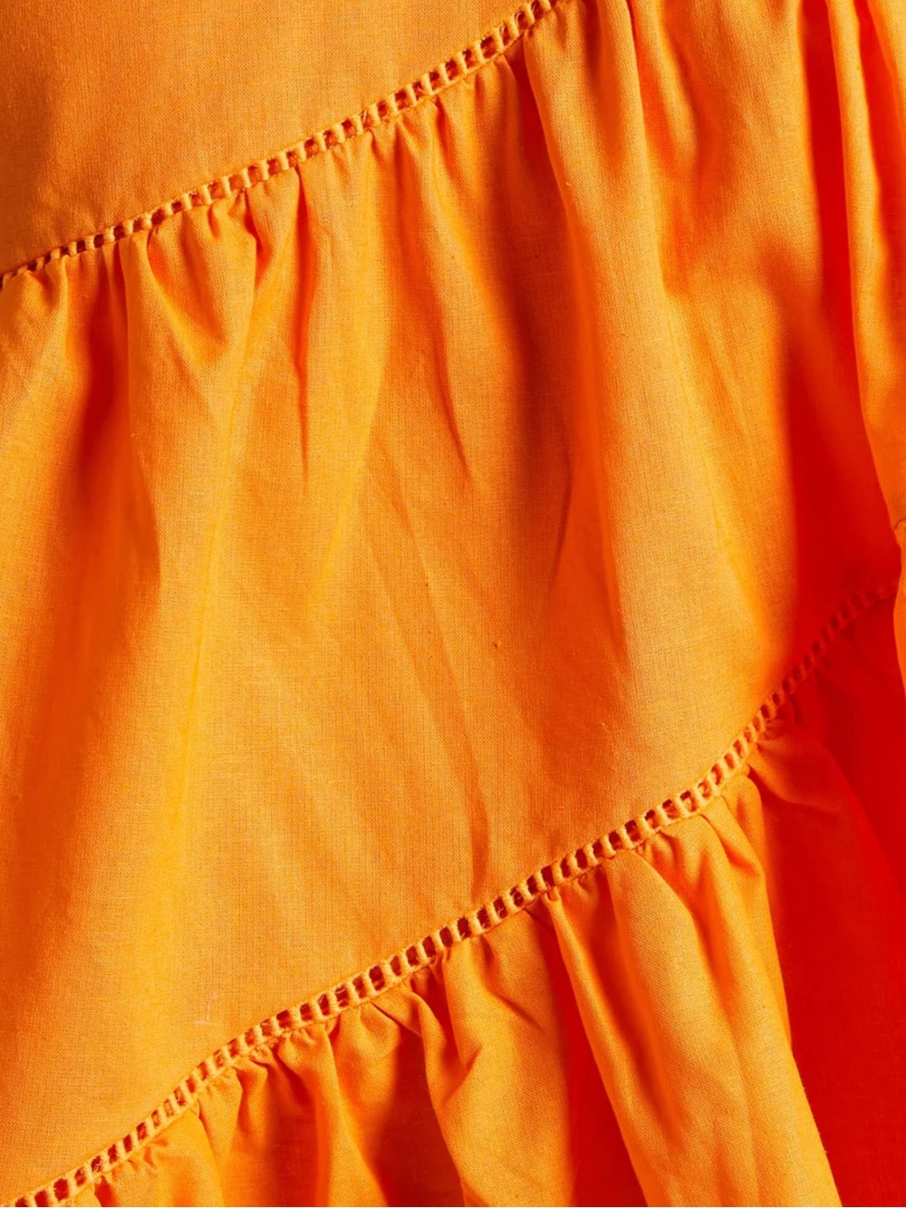 SHOWPO | Harleen Mini Dress
Linen Asymmetrical Trim Puff Sleeve Dress In Orange - Picture 5 of 8